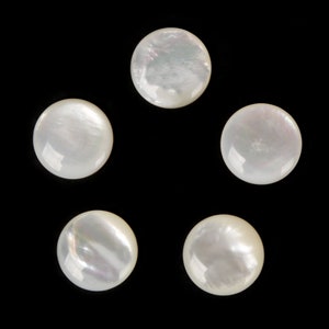 18 mm pärlemor MOP snäckskal rund cabochon smyckestillverkning DIY