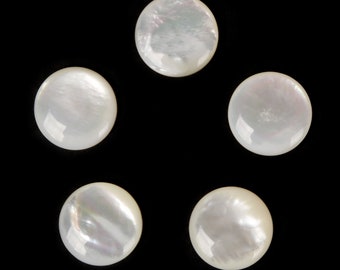 18mm Mother of Pearl MOP shell round cab cabochon jewelry making DIY