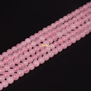 4MM046 4mm Rose quartz round ball loose gemstone beads 16&quot;
