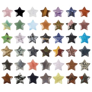 Wholesale Lot 24pcs 10pcs Multi-Color 30mm Carved Jewelry Crystal Star Stone