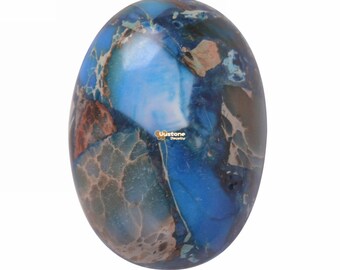 25mm Pyrit blau Meeressediment Jaspis Pyrit oval flatback cab cabochon