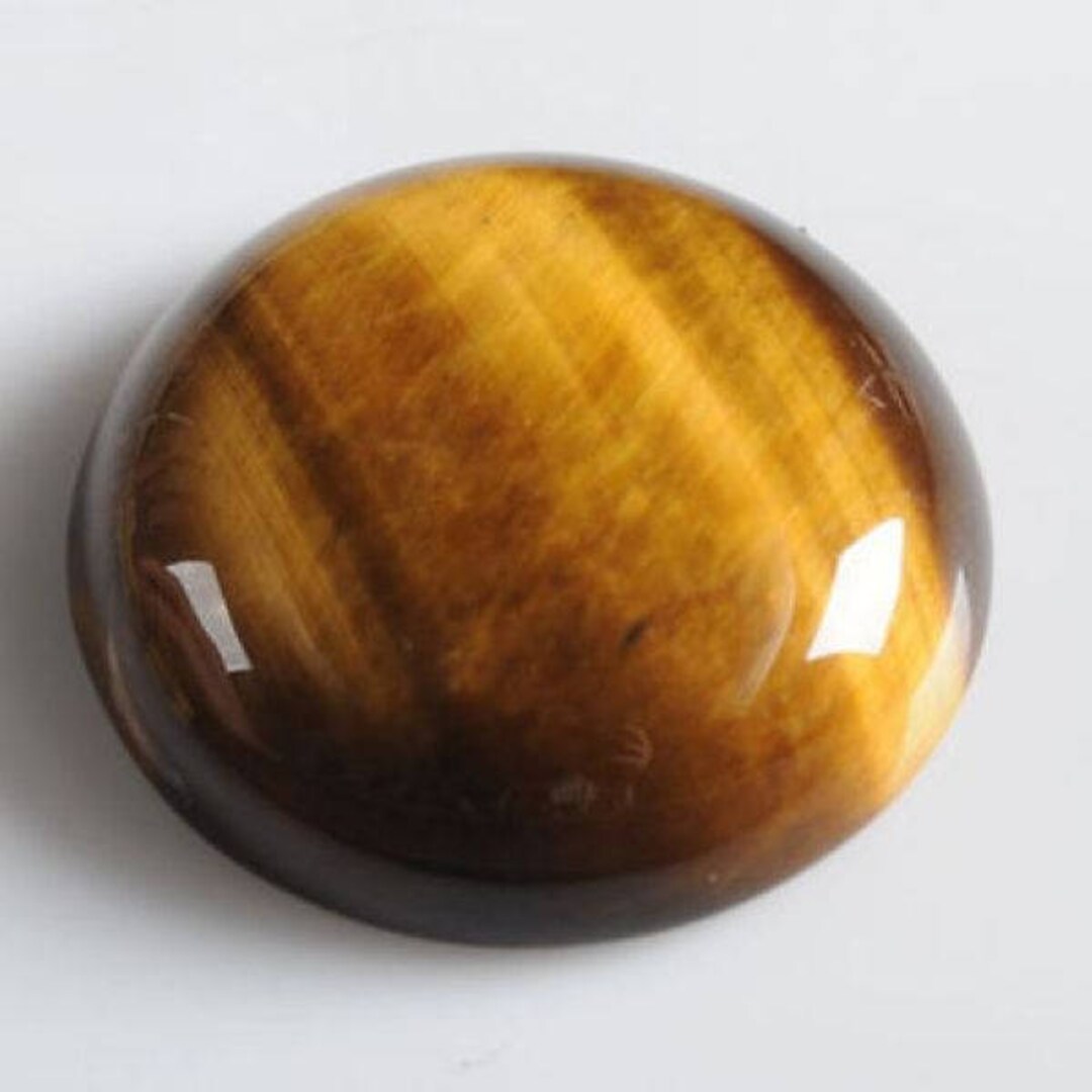 25mm Golden Tiger Eye Round Flatback Cab Cabochon - Etsy