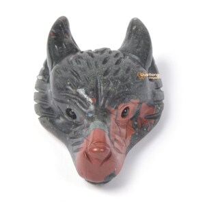 African Bloodstone Crystal Wolf Wings