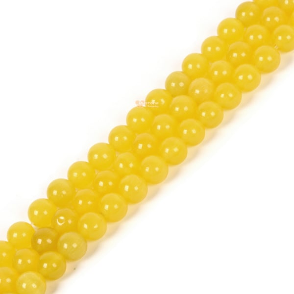 Synthetic Yellow Cat's Eye Glass Round Gemstome Stone Loose Beads DIY Jewelry Making Beads Strand 16"