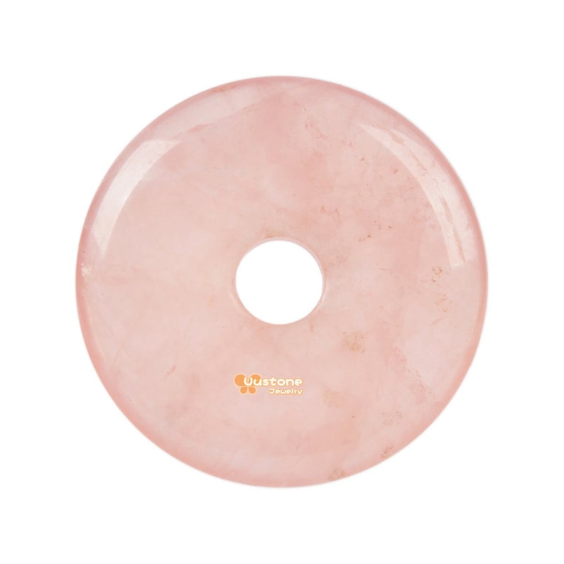 G3568.1 40mm Rose Quartz Donut Focal Pendant Bead Etsy
