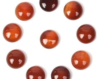 16mm rot Achat Edelstein Runde Flatback Cab Cabochon Stein lose Stein Cab DIY Schmuck machen Stein