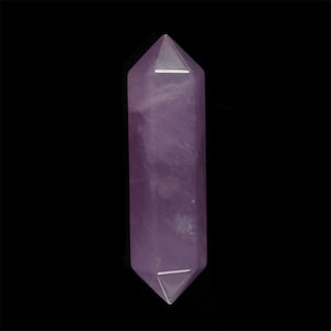 g2883 Light purple amethyst Rock Crystal healing double point chakra hexagonal wand stick 32mm 1.3"