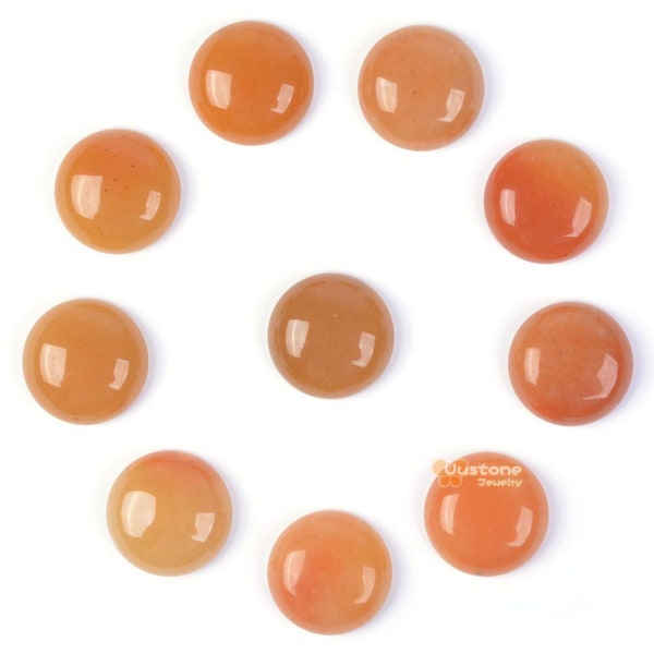 18mm Orange aventurine gemstone round cab cabochon