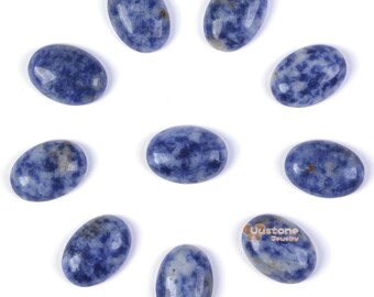 Cabochon ovale della cabina ovale del diaspro a macchia blu da 18 mm