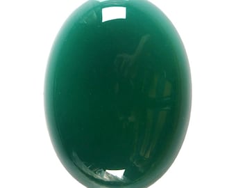 30mm Green agate  oval flatback cab cabochon