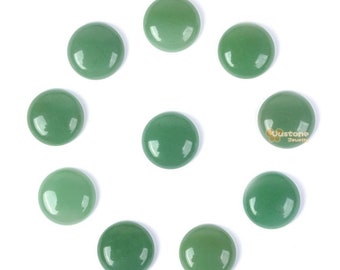 Cabochon en pierre précieuse verte aventurine de 20 mm