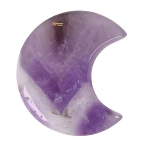 g4221.38 32mm Amethyst Gemstone Crystal Healing moon jewelry making Stone