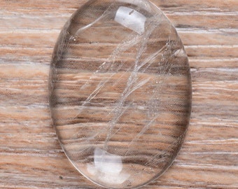 30mm Natürlicher Bergkristall bergkristall oval flach cabochon