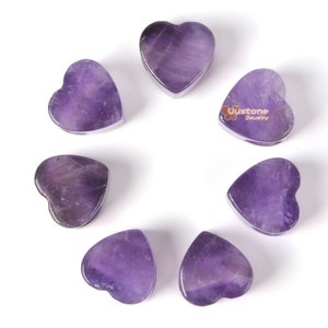 14mm Natural Amethyst Heart Shaped Large Hole Bead For DIY Jewelry Making Beads