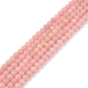 4mm Natural Pink Opal Round Ball Loose Beads DIY Jewelry Making Strand 15.5-16&quot;