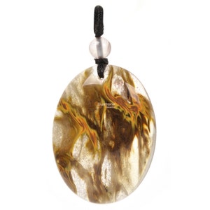 Synthetic Volcano Cherry Quartz Gemstone Healing Crystal 40mm Flatback Oval Pendant Focal Bead