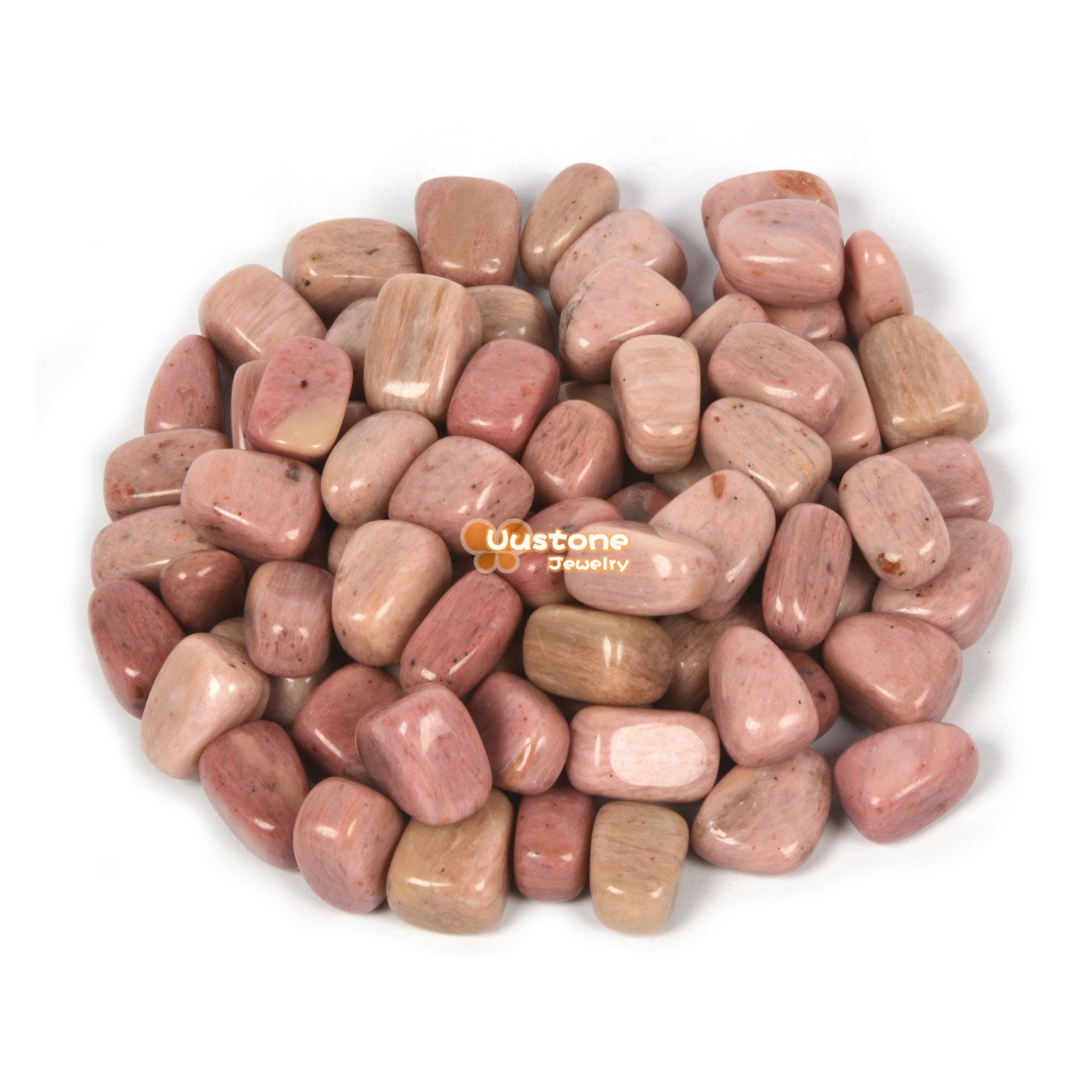 100グラム ピンク ロードナイト タンブル 研磨済み 天然クリスタル