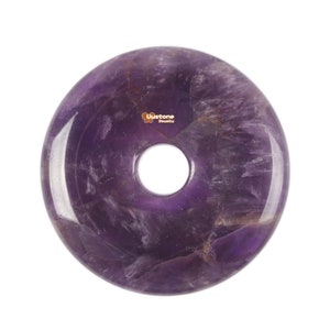 40mm Amethyst Donut Anhänger Perle