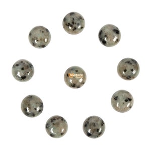 10 pcs of 14mm Kiwi Jasper round flatback cab cabochon