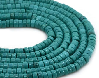 4mm Howlite turquoise heishi loose gemstone beads 16"