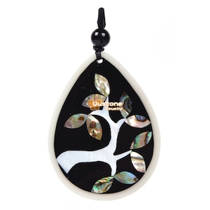 50mm abalone shell white shell stitching tree of life mother of pearl MOP shell luxury teardrop pendant bead