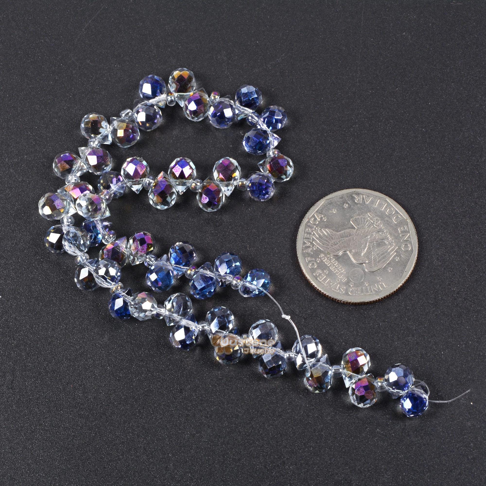 Perline Swarovski 400 Perline Di Vetro Sfaccettate Arcobaleno - 2mm E 4mm, Per Creazioni Bijoux Fai-da-te Perline In Vetro