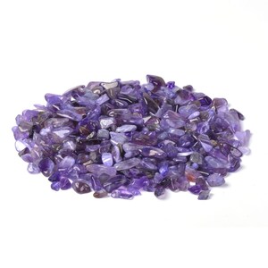 Natural Amethyst Polished Chips Crushed Tumbled Stone Crystal Healing Embellishments 100 Grams