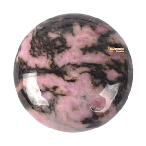 25mm Rhodonite round flatback cab cabochon