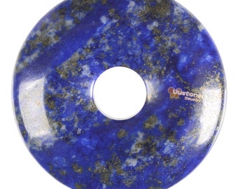 g0128.60  30mm Natural lapis  donut gemstone pendant focal bead