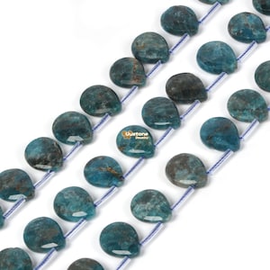 18mm Faceted Natural Apatite charm teardrop loose beads jewelry making DIY bead 15&quot;