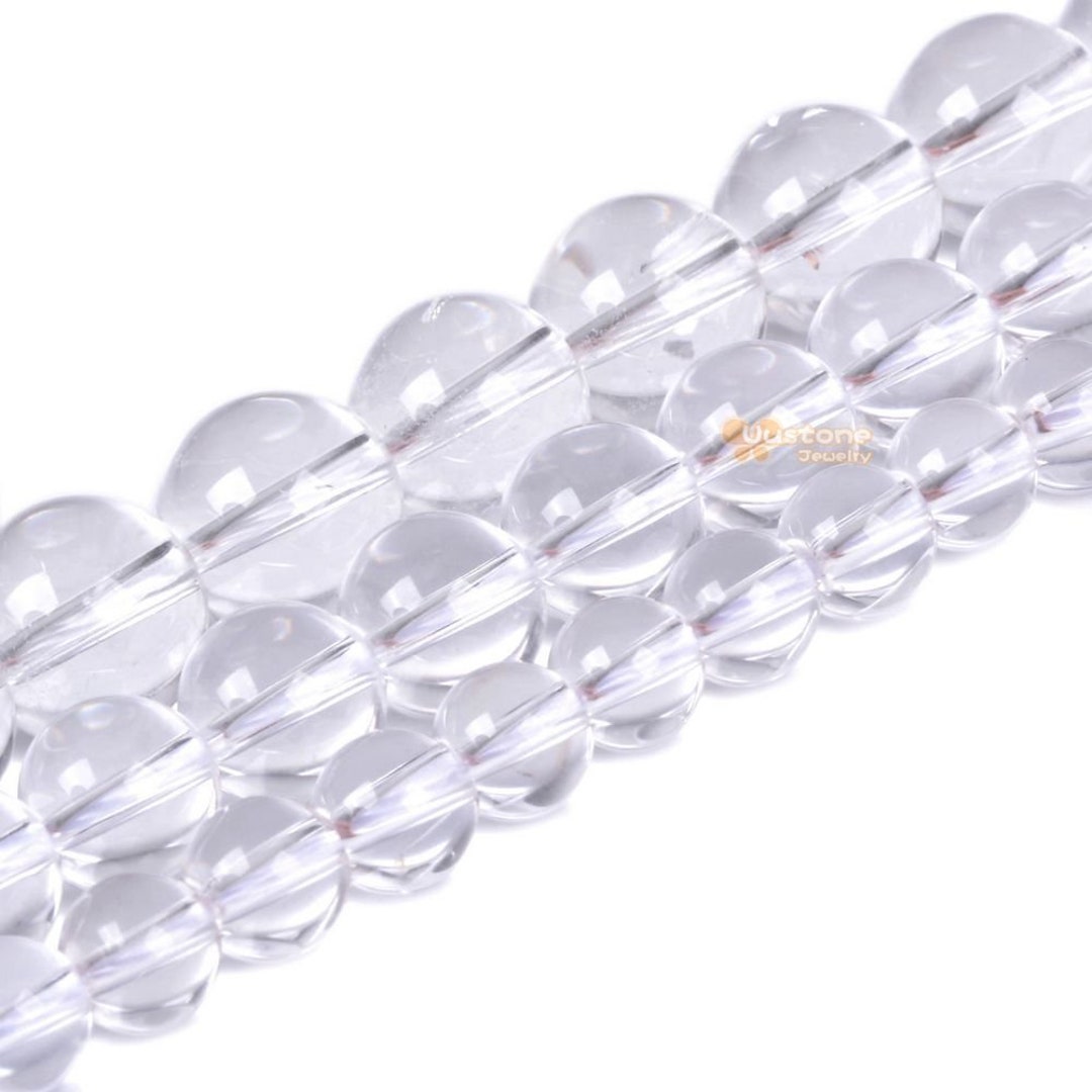 A Grade Clear Quartz Round Ball Loose Beads DIY Jewelry Making Beads ...