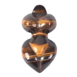 Golden tiger&#39;s eye carved goddess pendant focal bead