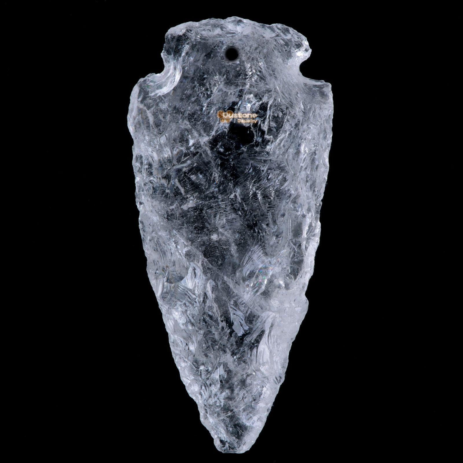 54mm White Clear Quartz Arrowhead Spearhead Carving Healing Etsy