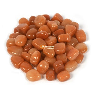 100 Grams Orange Aventurine Tumbled Polished Natural Crystal Healing Pocket Stones Rock Collection