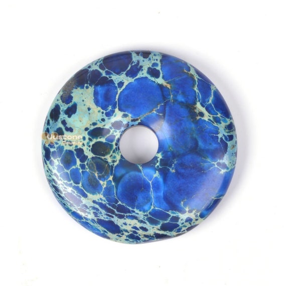 Gemstone Pendant Sea Sediment Bead Sea Sediment Pendant Blue Pendant Green Pendant Jasper Bead Gemstone Bead Focal Bead Jasper Focal Bead