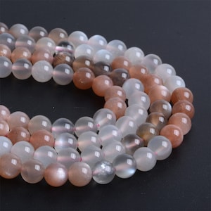 6MM329  AAA Multi-color sunstone  round ball loose gemstone beads 16&quot;
