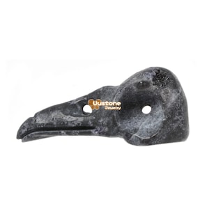 Lava Raven Skull 47mm Bird Crow Head DIY Jewelry Making Pendant Bead