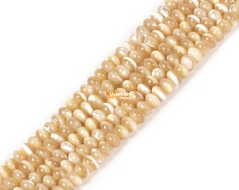 6mm Khaki Shell rondelle loose gemstone beads DIY jewelry making bead 15"