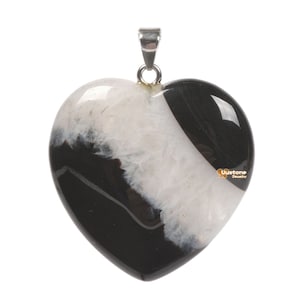 Natural Black Drusy Druzy Agate Gemstone Healing Crystal 40mm Puffed LOVE Heart Pendant For Jewelry Making
