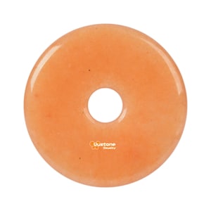 g3559 40 mm laranja aventurina donut pingente focal