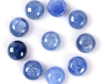 g1577  8mm kyanite gemstone round cab cabochon