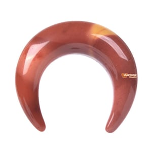 Mookaite Jasper Crescent Moon Shape Double Horn NOT Drilled DIY Jewelry Making Stone 30mm