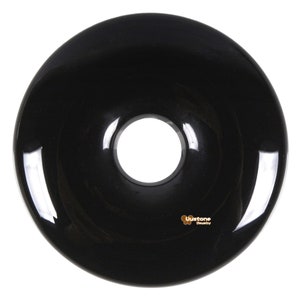 Black obsidian donut gemstone pendant focal bead 30mm