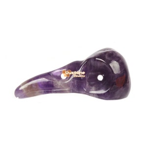 Amethyst Raven Skull 47mm Bird Crow Head DIY Jewelry Making Pendant Bead