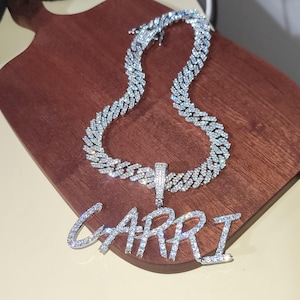 Custom Cuban Link Chain Name Necklace, Personalized Jewelry, Custom Nameplate Choker,Iced Out Chain,Customized Gifts,Birthday Party Gifts