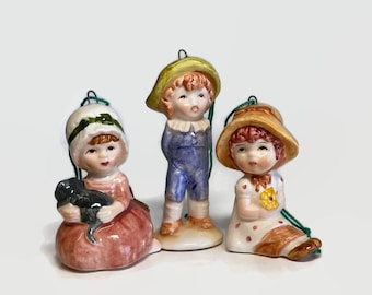 A Company Of Friends Figurines, Miniature Children Figurines, Set of 3 Collectible Figurines