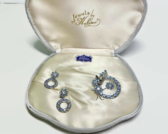Star Art Jewelry Set - Jewels by Helene Sterling Silver Brooch & Earrings