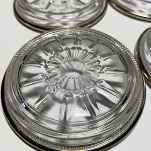 Ensemble de sous-verres en Verre avec monture en argent, 1996 International Silver Company, NIB image 6