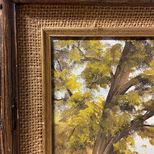 Vintage Painting, Mid Century Painting, Landscape Painting, Barn or Cabin Painting, Fall Landscape, Framed painting Bild 9