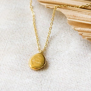 Saying necklace "you re adorable" - gold-colored / silver-colored - statement - message - stainless steel